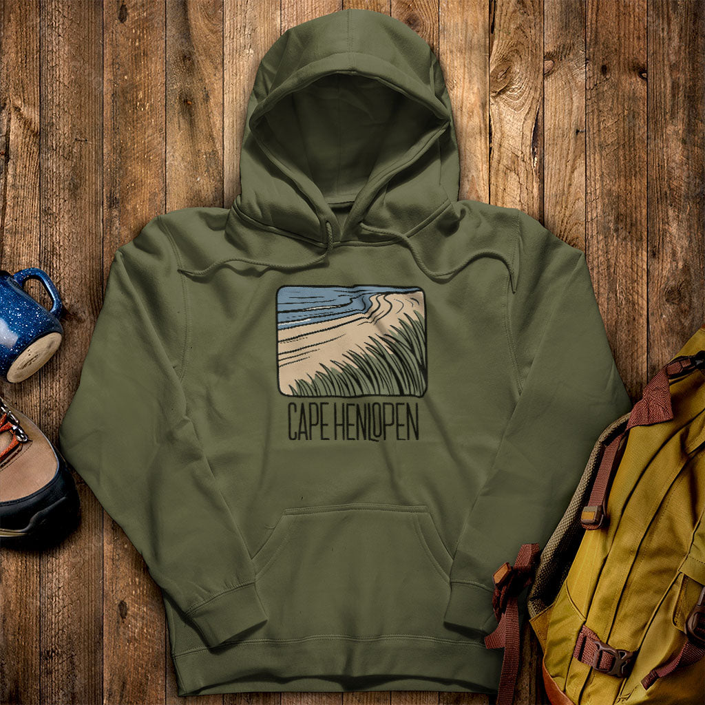 Cape Henlopen Hoodie Military Green Adventure and Outdoors Themed Hoodie