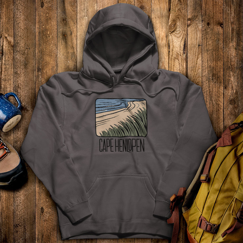 Cape Henlopen Hoodie Charcoal Adventure and Outdoors Themed Hoodie