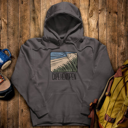 Cape Henlopen Hoodie Charcoal Adventure and Outdoors Themed Hoodie