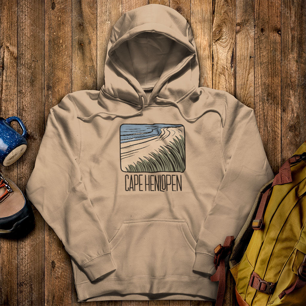 Cape Henlopen Hoodie Sand Adventure and Outdoors Themed Hoodie