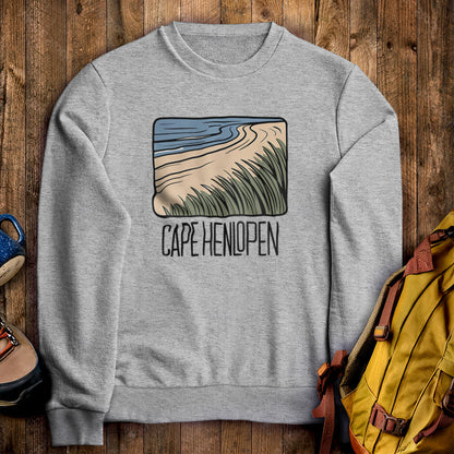 Cape Henlopen Crewneck Sweatshirt Sport Grey Adventure and Outdoors Themed Sweatshirt