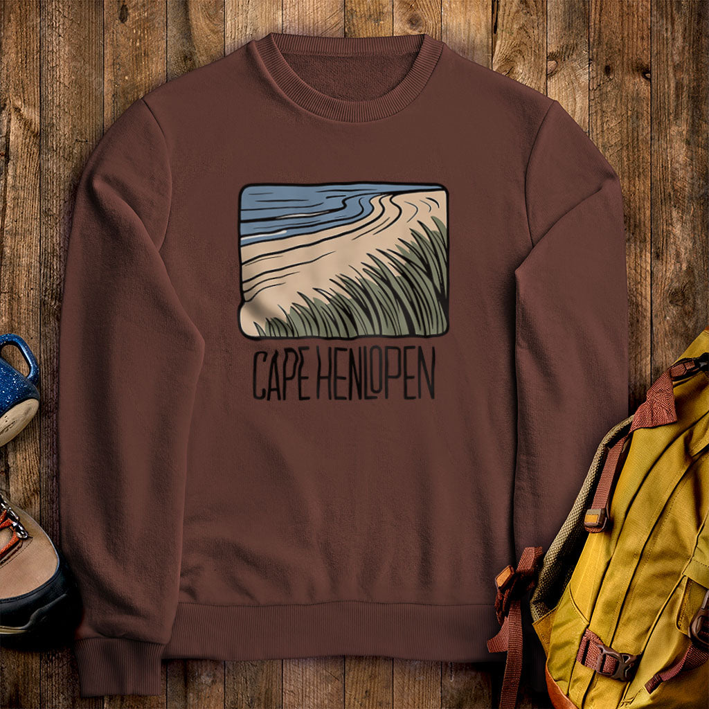 Cape Henlopen Crewneck Sweatshirt Cocoa Adventure and Outdoors Themed Sweatshirt