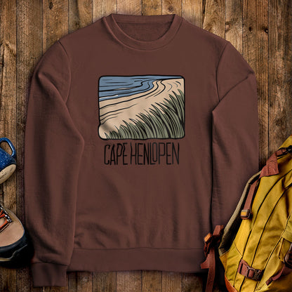Cape Henlopen Crewneck Sweatshirt Cocoa Adventure and Outdoors Themed Sweatshirt