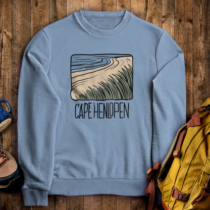 Cape Henlopen Crewneck Sweatshirt Stone Blue Adventure and Outdoors Themed Sweatshirt