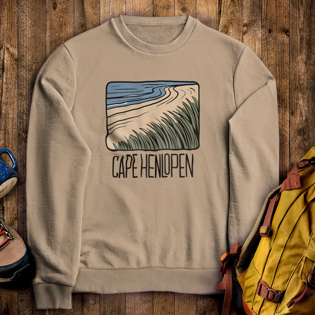 Cape Henlopen Crewneck Sweatshirt Sand Adventure and Outdoors Themed Sweatshirt