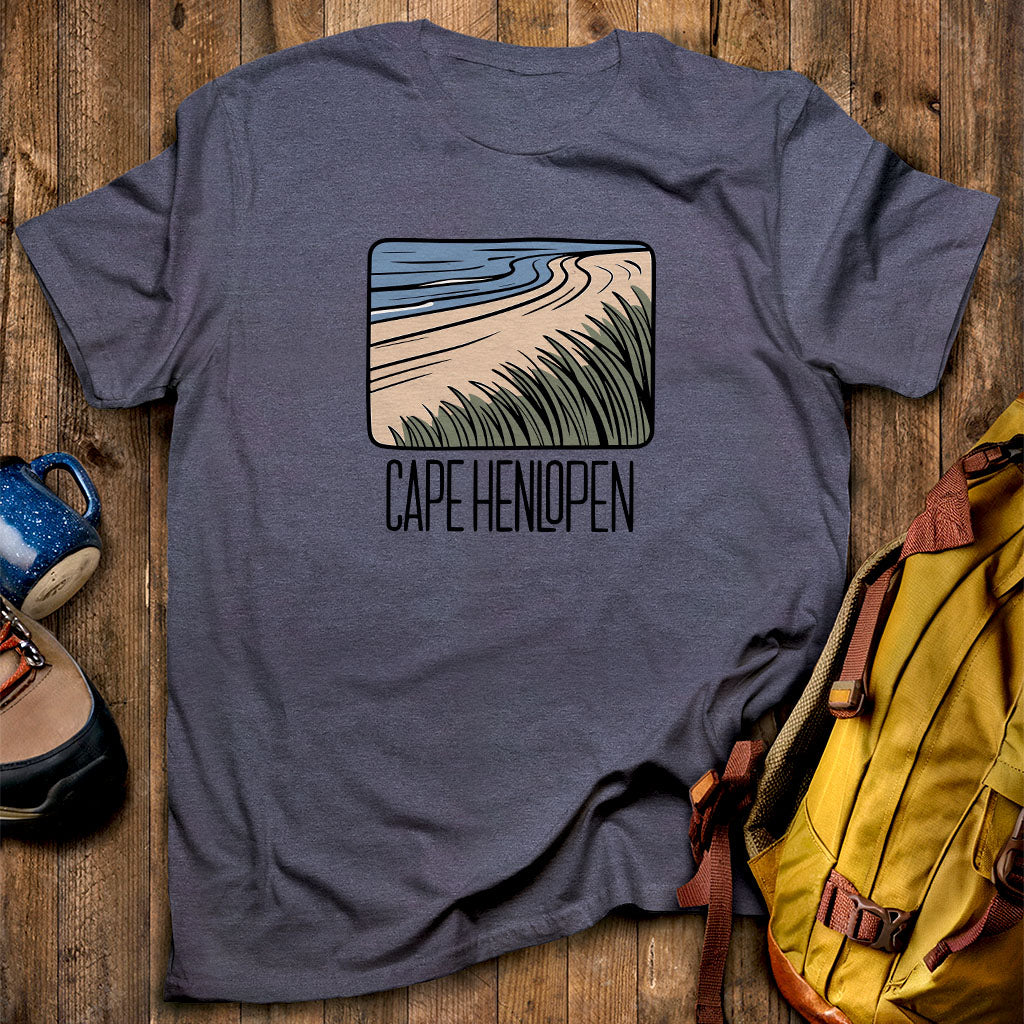 Cape Henlopen T-Shirt Heather Navy Adventure and Outdoors Themed T-Shirt