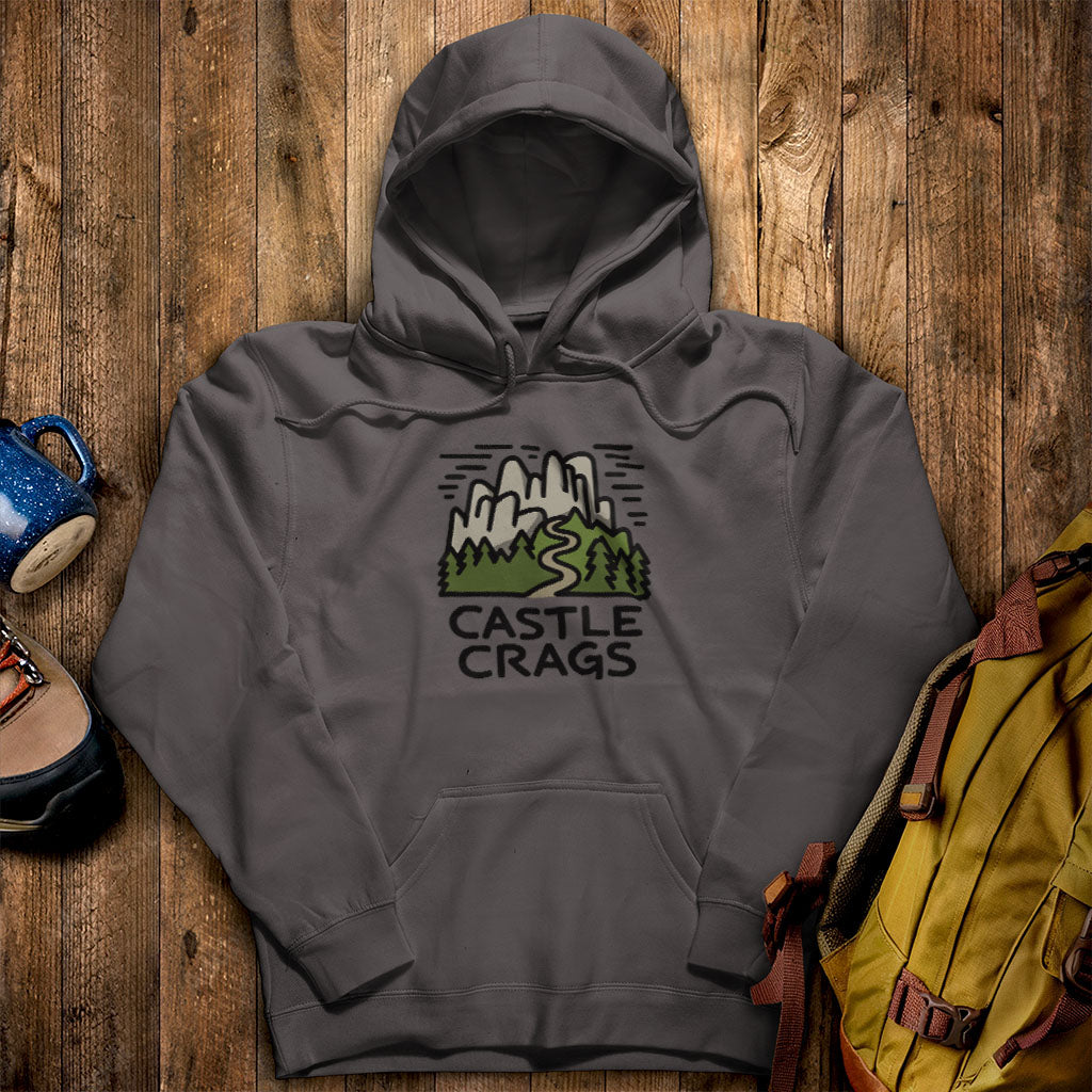 Castle Crags State Park Hoodie Charcoal Adventure and Outdoors Themed Hoodie