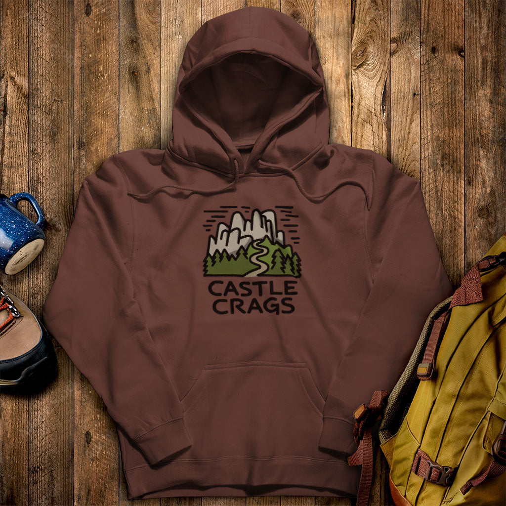 Castle Crags State Park Hoodie Cocoa Adventure and Outdoors Themed Hoodie