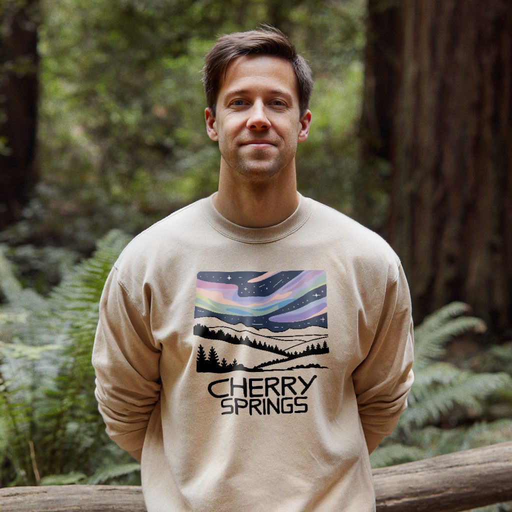 Cherry Springs at Night Crewneck Sweatshirt Adventure and Outdoors Themed Sweatshirt