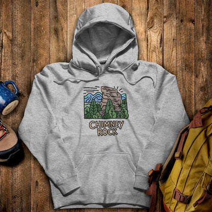 Chimney Rock Hoodie Sport Grey Adventure and Outdoors Themed Hoodie