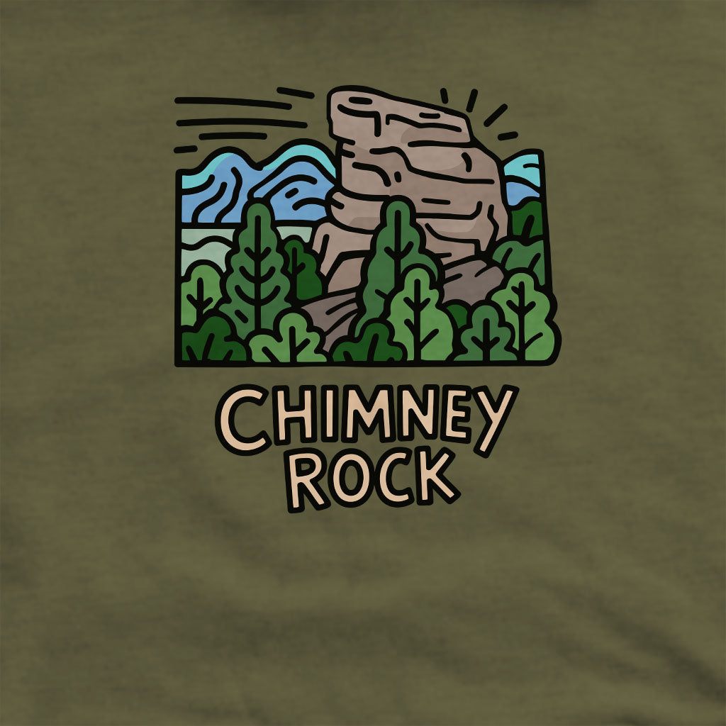 Chimney Rock Crewneck Sweatshirt Adventure and Outdoors Themed Sweatshirt