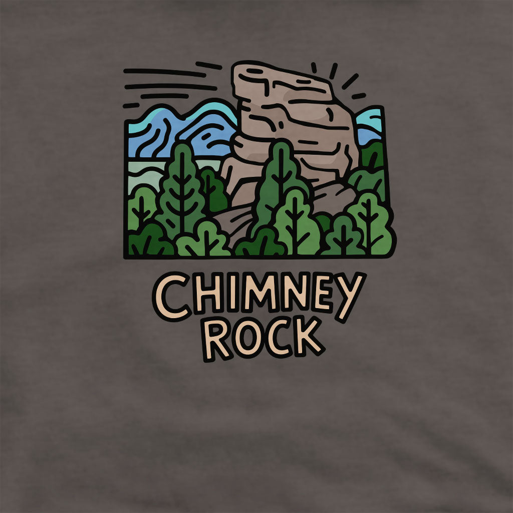 Chimney Rock Crewneck Sweatshirt Adventure and Outdoors Themed Sweatshirt