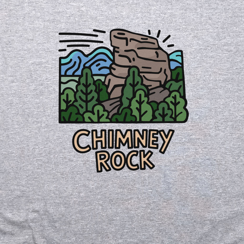 Chimney Rock Crewneck Sweatshirt Adventure and Outdoors Themed Sweatshirt