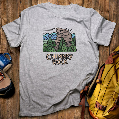 Chimney Rock T-Shirt Sport Grey Adventure and Outdoors Themed T-Shirt
