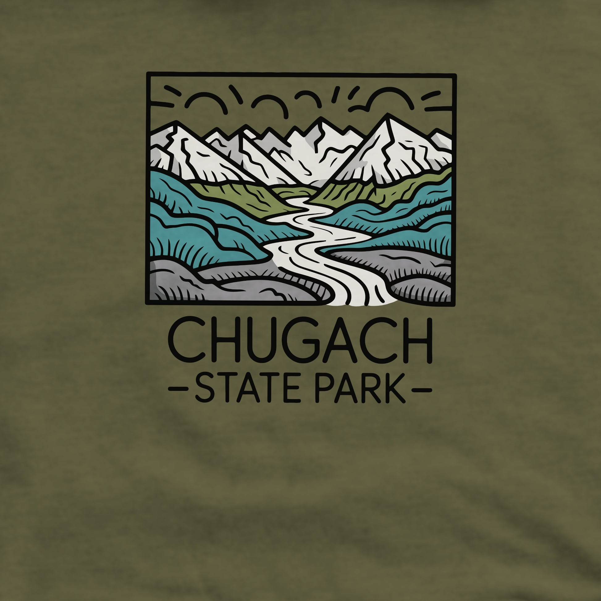 Chugach State Park Crewneck Sweatshirt Adventure and Outdoors Themed Sweatshirt
