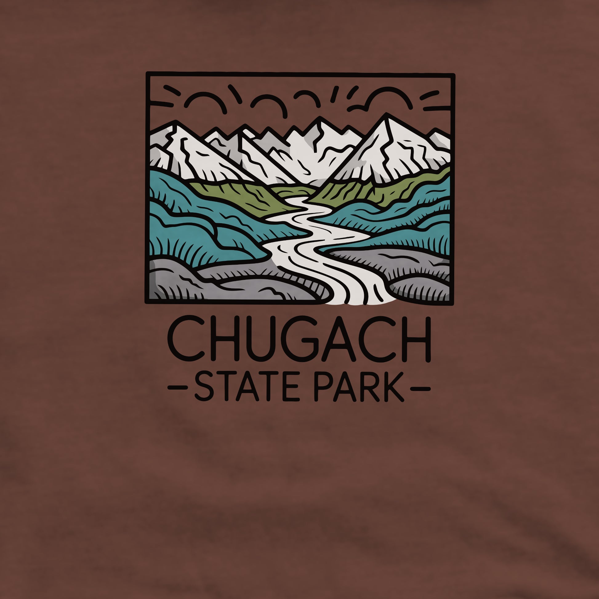Chugach State Park Crewneck Sweatshirt Adventure and Outdoors Themed Sweatshirt