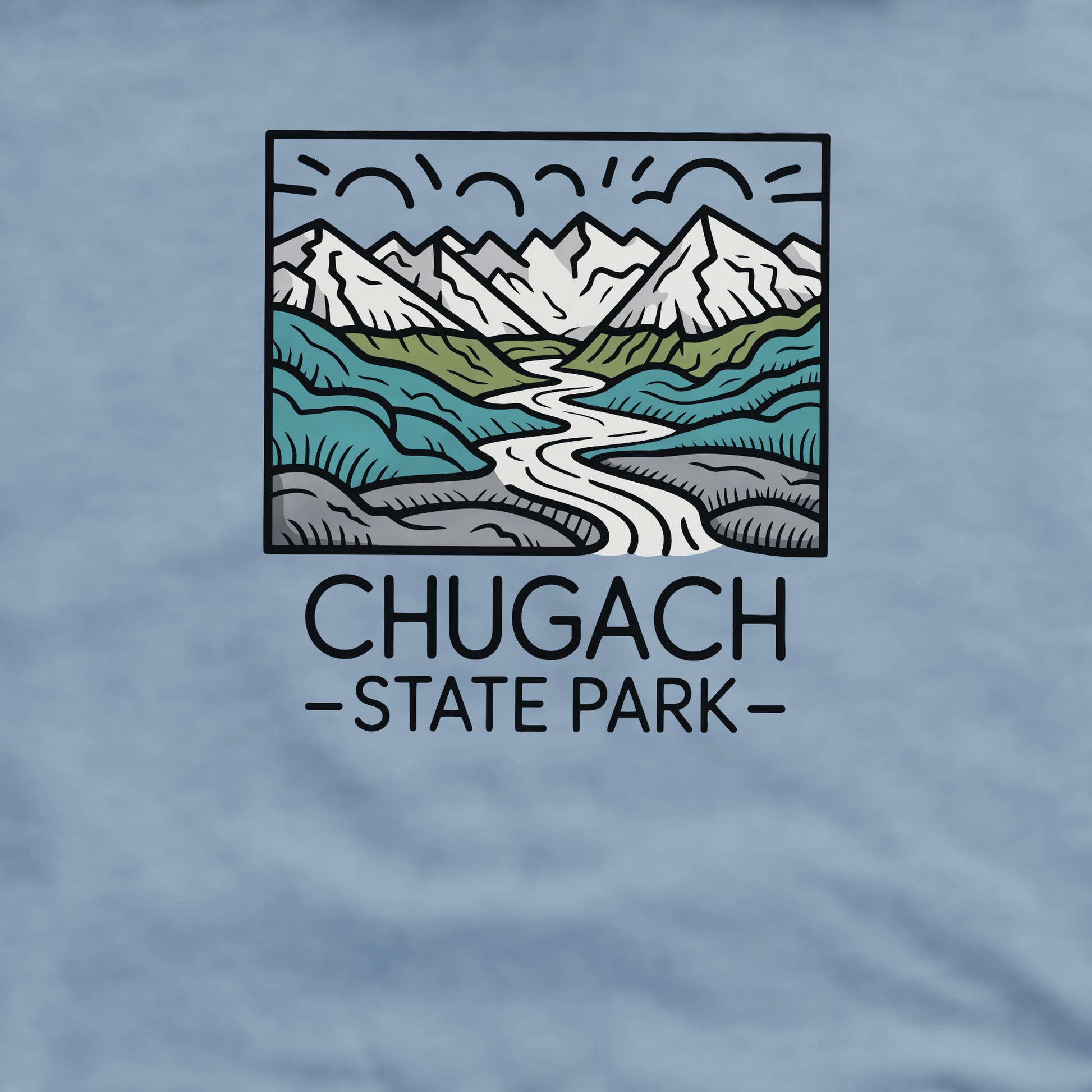 Chugach State Park Crewneck Sweatshirt Adventure and Outdoors Themed Sweatshirt