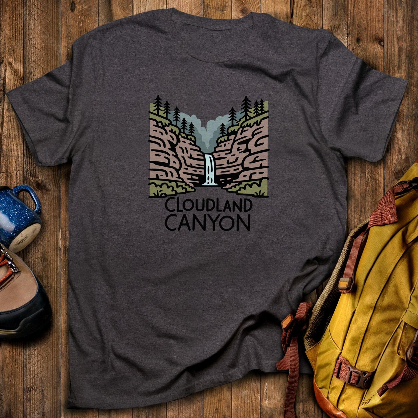 Cloudland Canyon State Park T-Shirt Dark Heather Adventure and Outdoors Themed T-Shirt