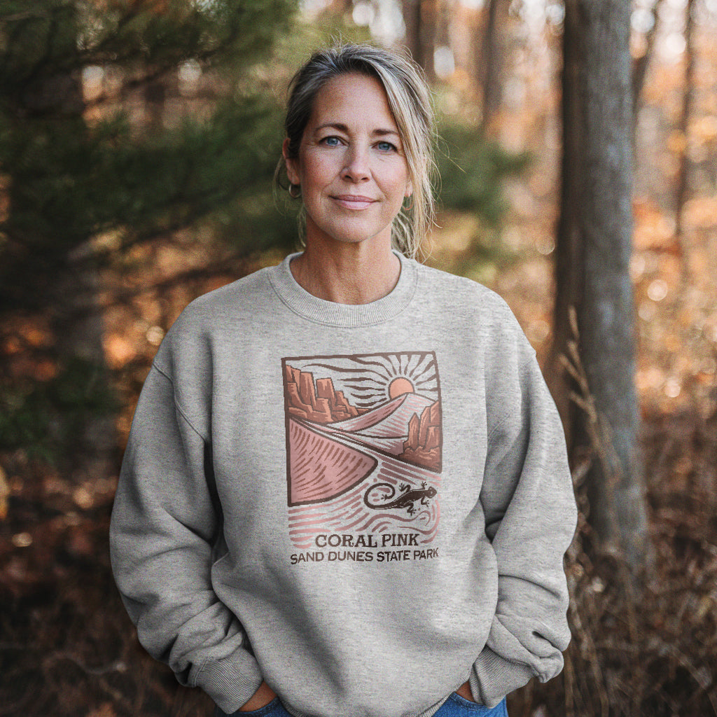 Coral Pink Sand Dunes State Park Crewneck Sweatshirt Adventure and Outdoors Themed Sweatshirt