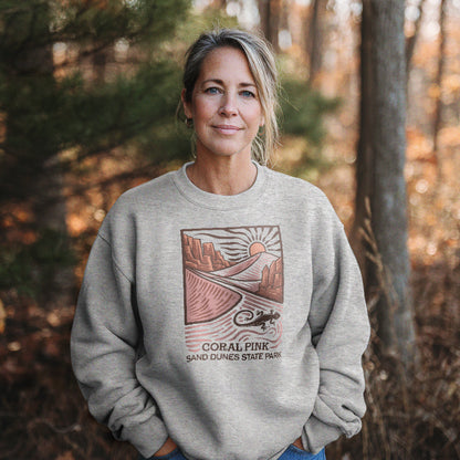 Coral Pink Sand Dunes State Park Crewneck Sweatshirt Adventure and Outdoors Themed Sweatshirt