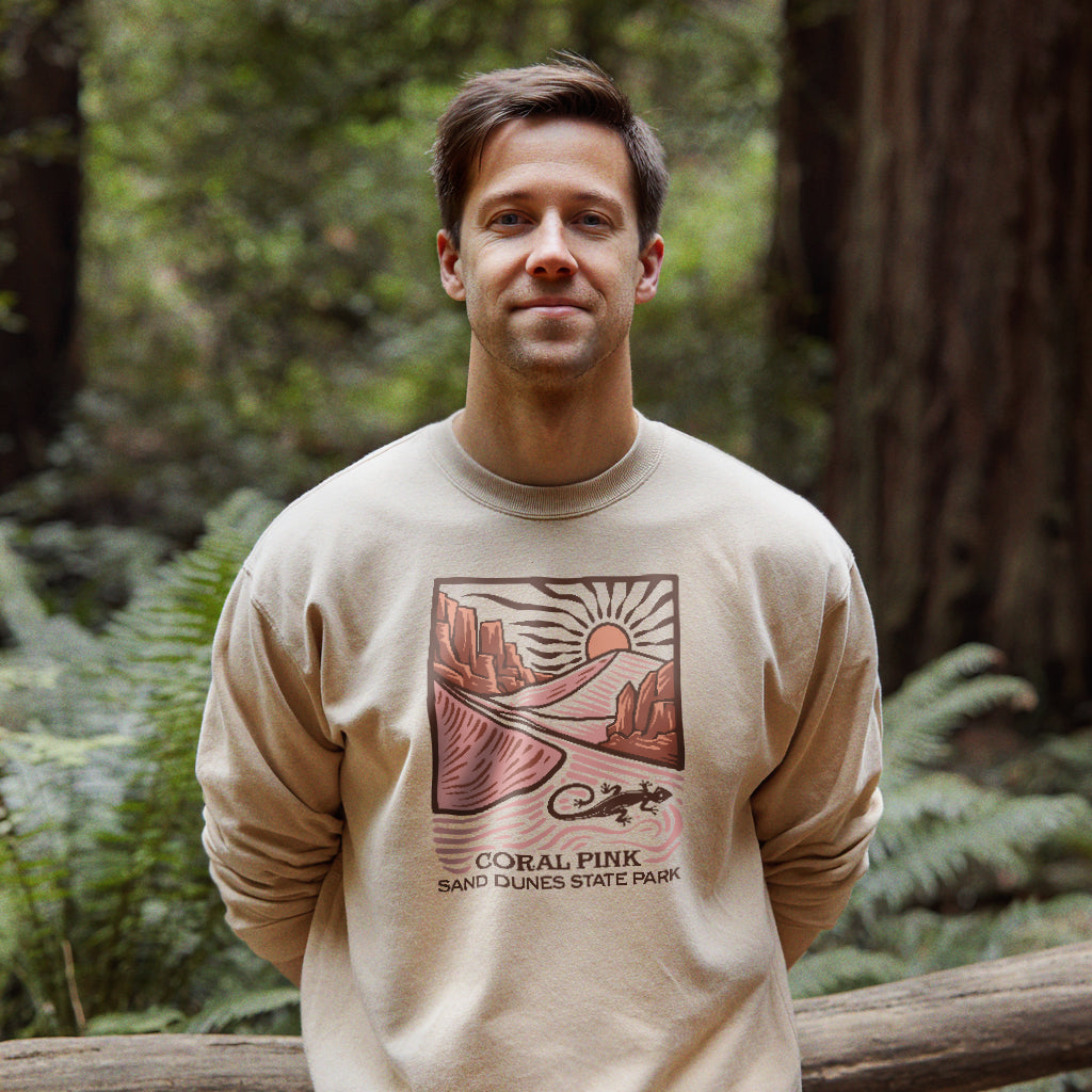 Coral Pink Sand Dunes State Park Crewneck Sweatshirt Adventure and Outdoors Themed Sweatshirt