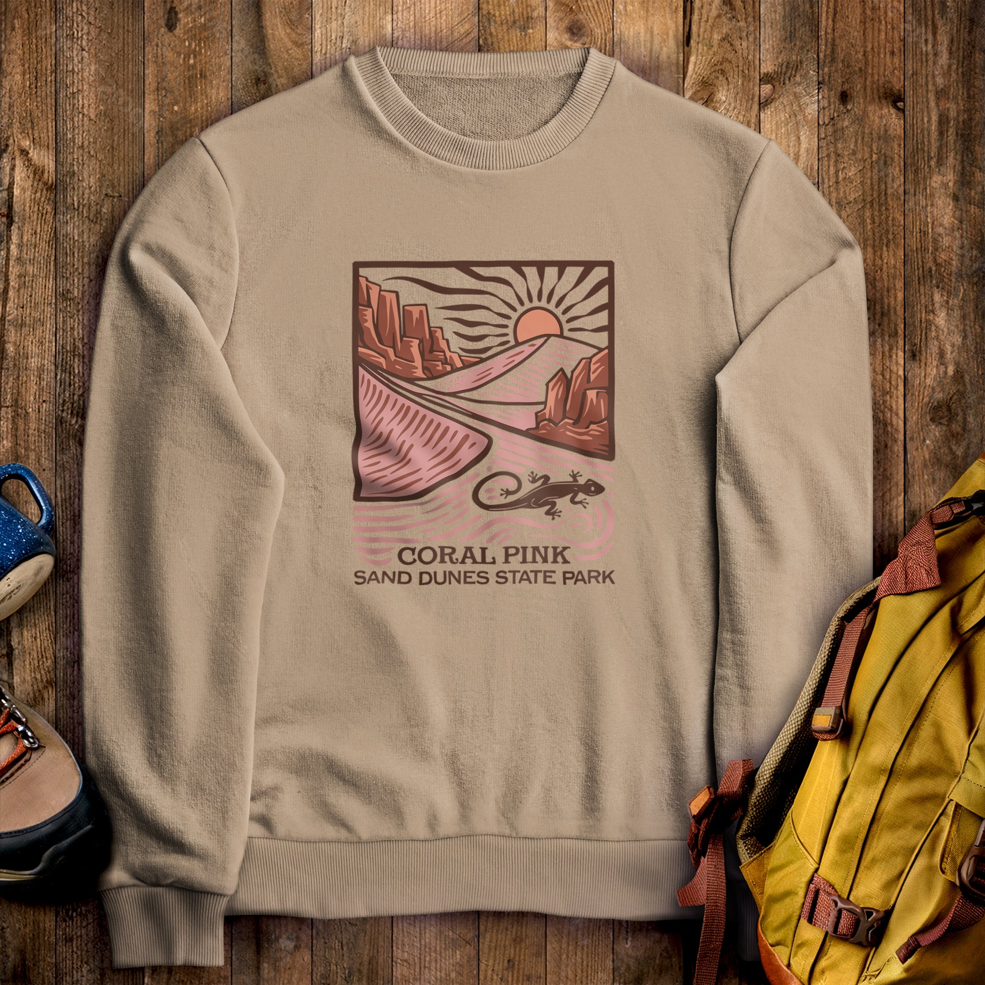 Coral Pink Sand Dunes State Park Crewneck Sweatshirt Sand Adventure and Outdoors Themed Sweatshirt