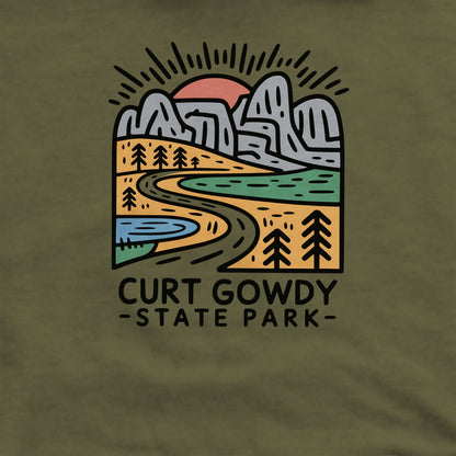 Curt Gowdy State Park Crewneck Sweatshirt Adventure and Outdoors Themed Sweatshirt