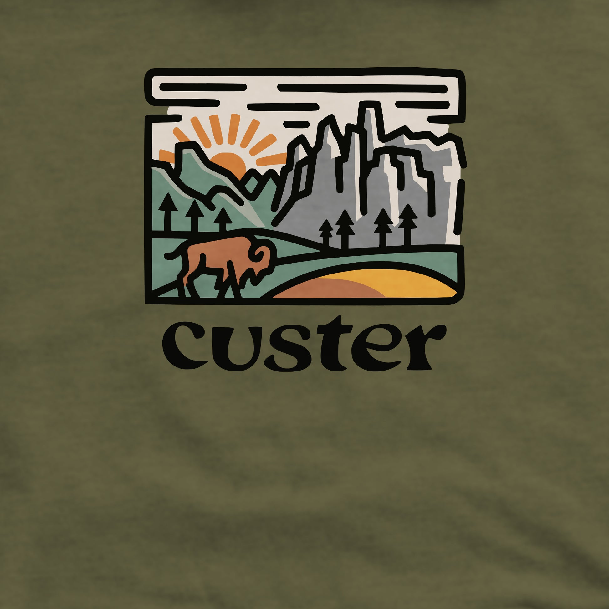 Custer State Park Crewneck Sweatshirt Adventure and Outdoors Themed Sweatshirt