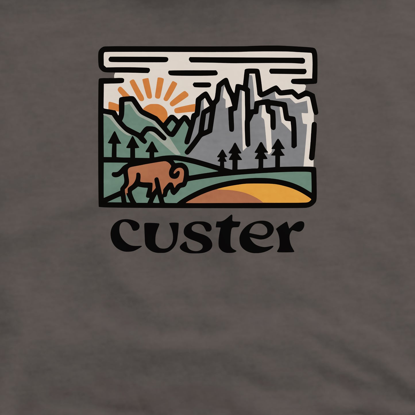 Custer State Park Crewneck Sweatshirt Adventure and Outdoors Themed Sweatshirt