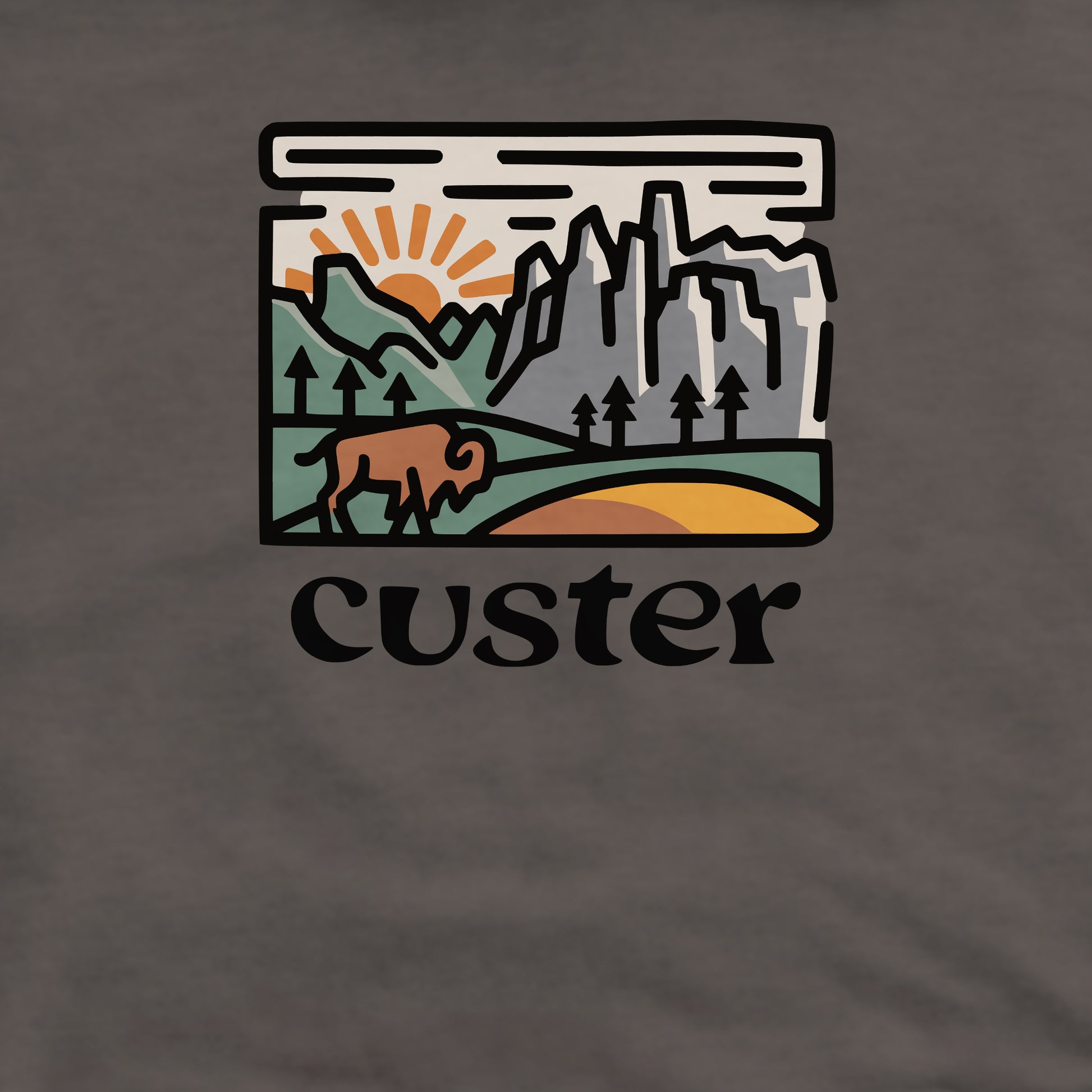 Custer State Park Crewneck Sweatshirt Adventure and Outdoors Themed Sweatshirt