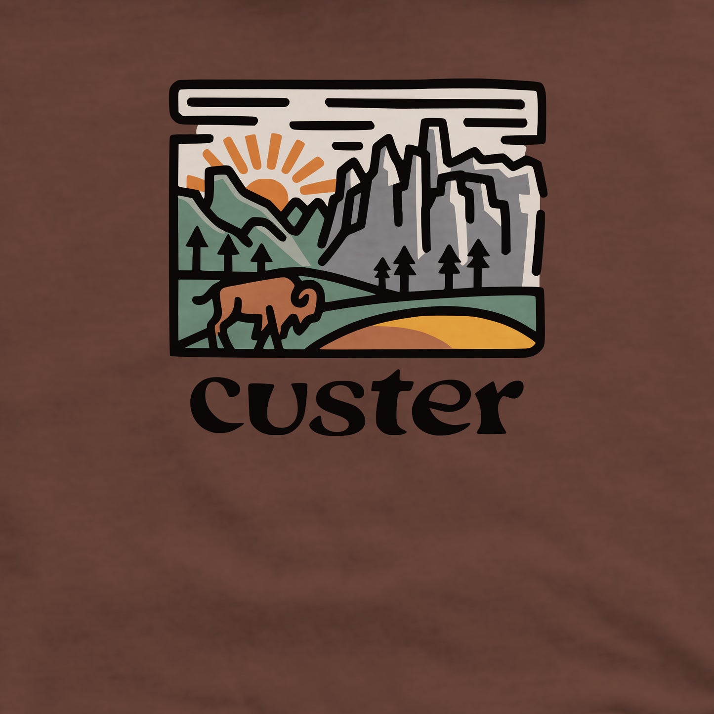 Custer State Park Crewneck Sweatshirt Adventure and Outdoors Themed Sweatshirt