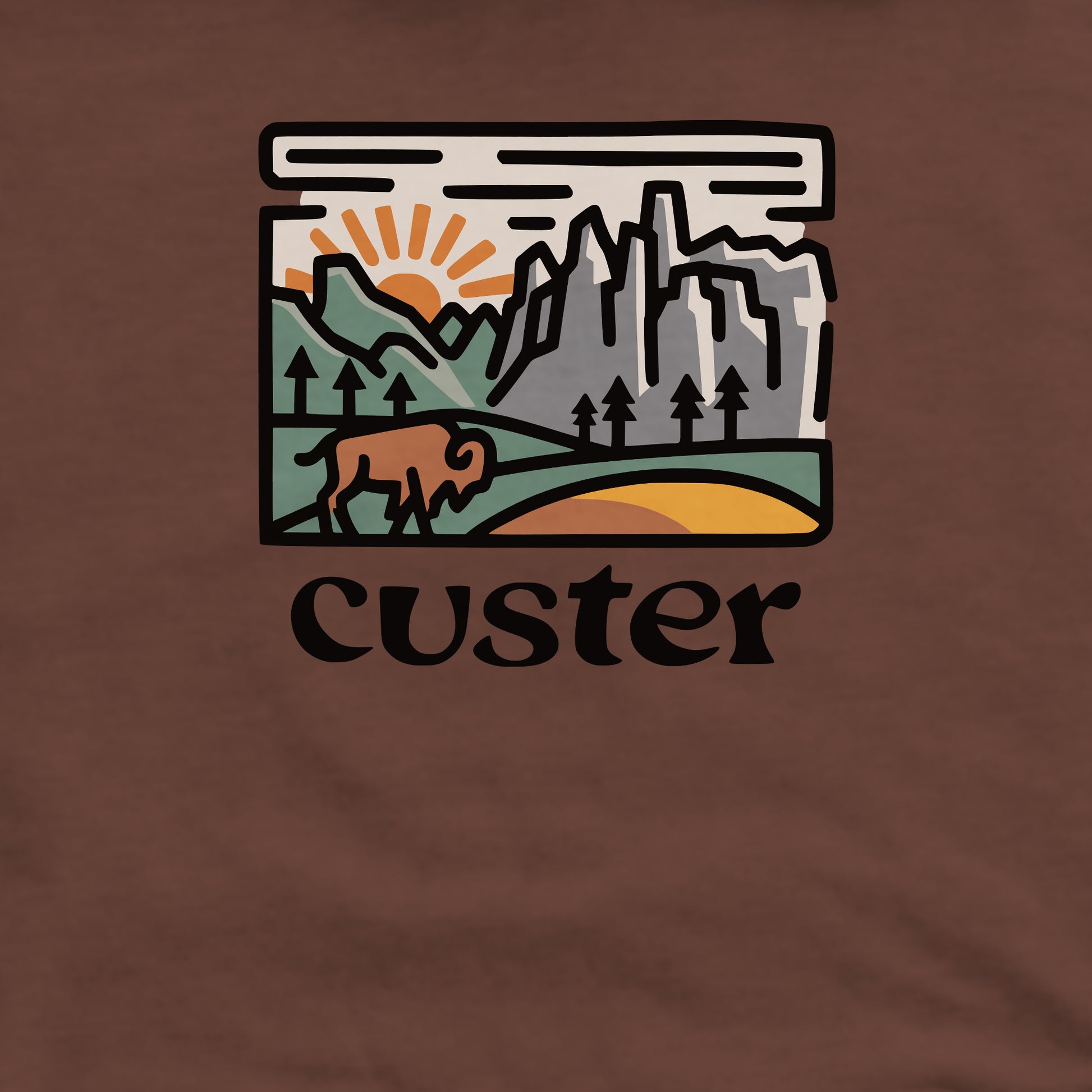 Custer State Park Crewneck Sweatshirt Adventure and Outdoors Themed Sweatshirt