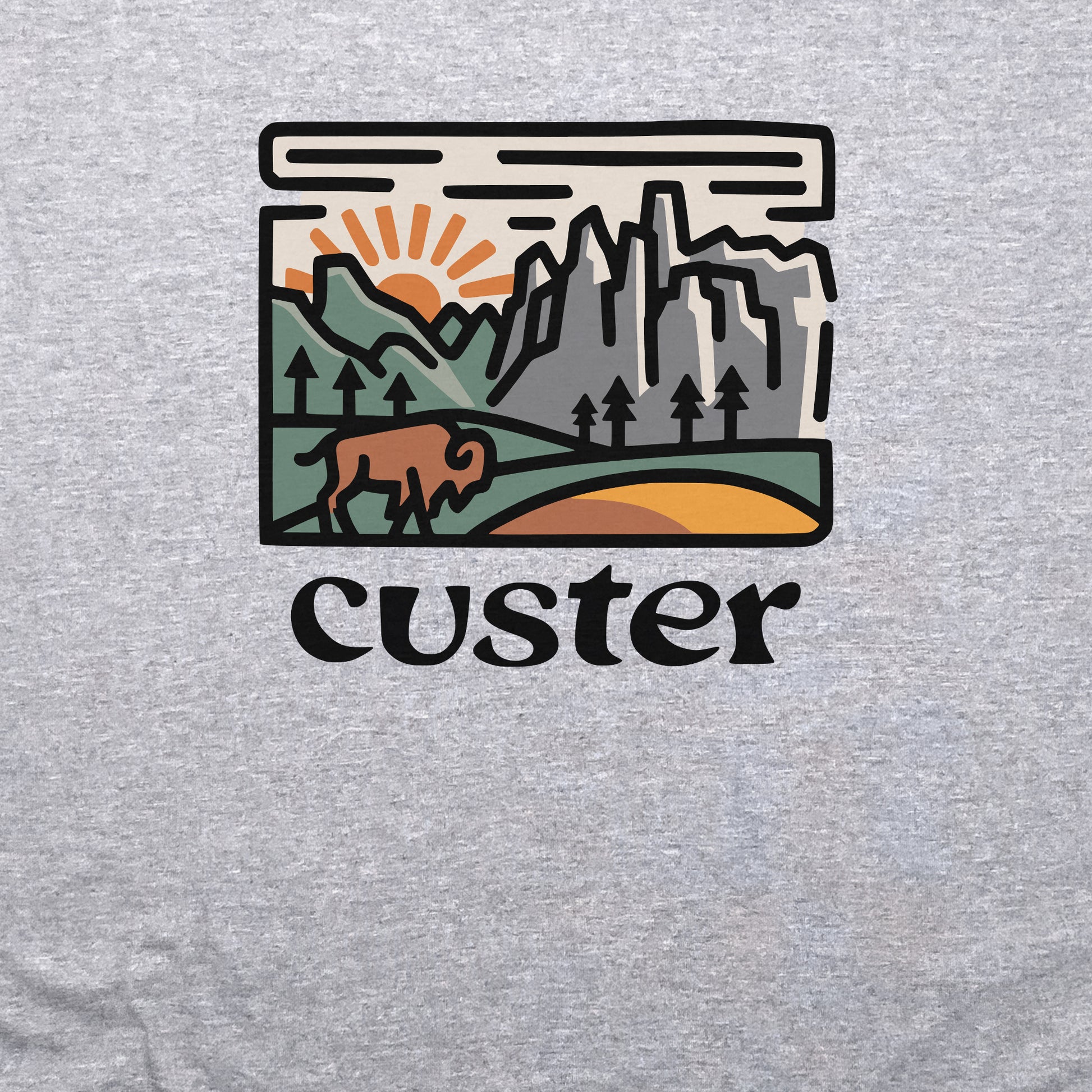 Custer State Park Crewneck Sweatshirt Adventure and Outdoors Themed Sweatshirt