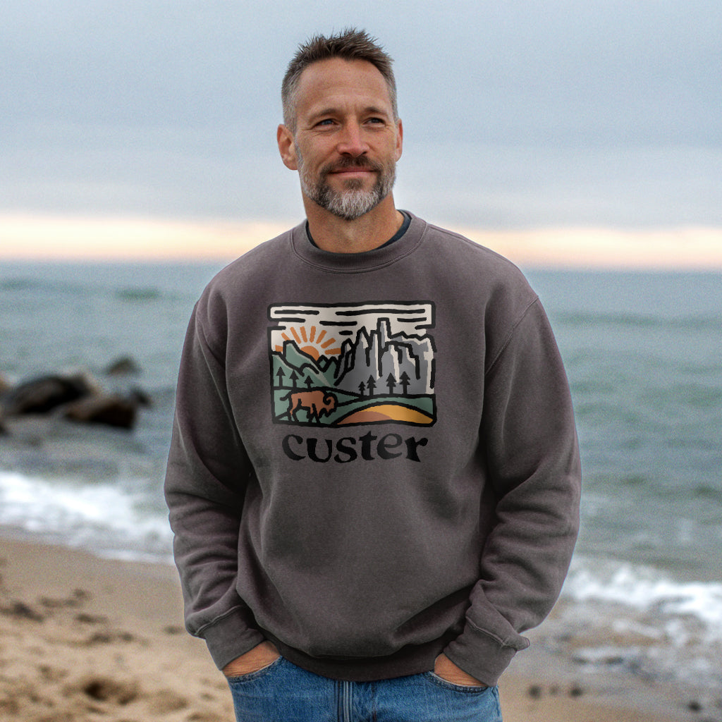 Custer State Park Crewneck Sweatshirt Adventure and Outdoors Themed Sweatshirt