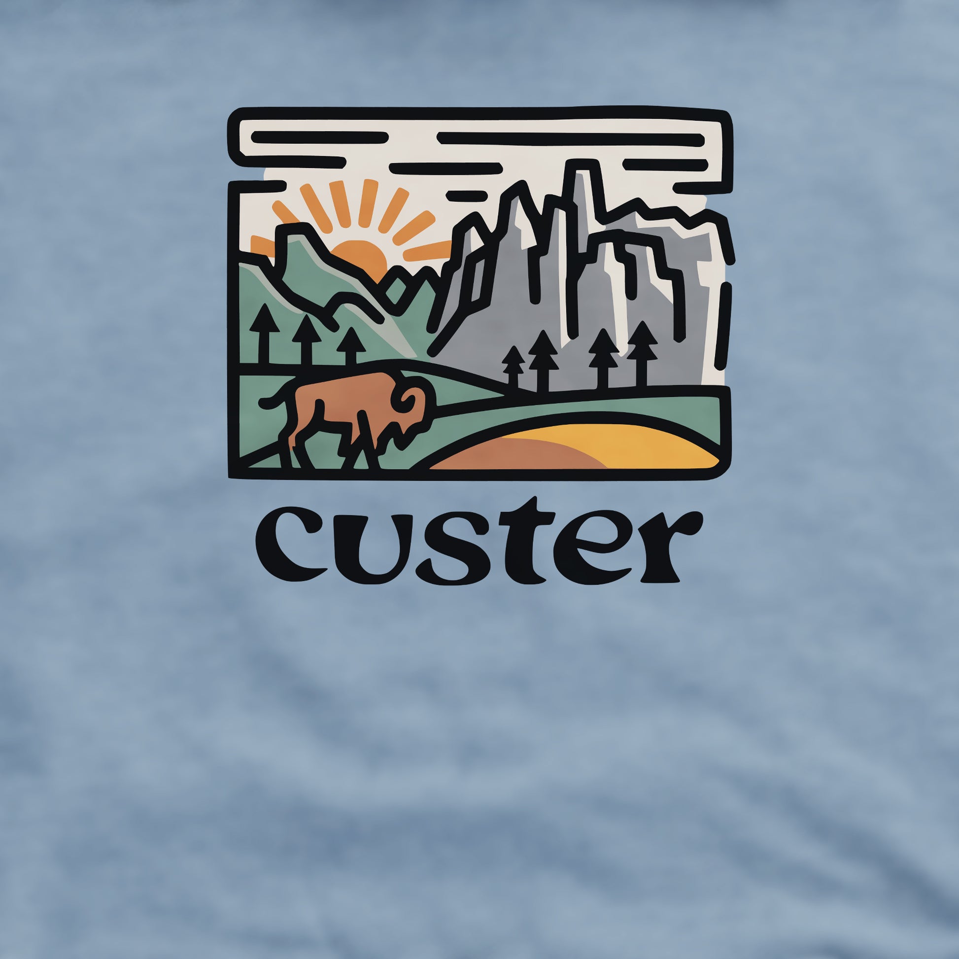 Custer State Park Crewneck Sweatshirt Adventure and Outdoors Themed Sweatshirt