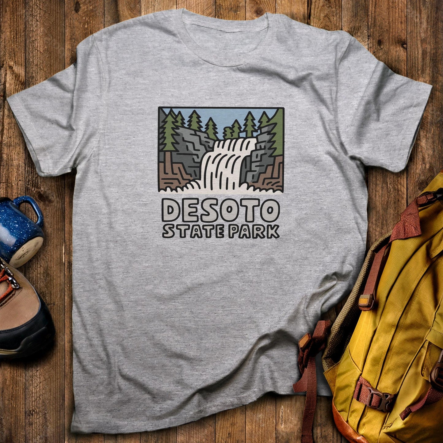 Desoto State Park T-Shirt Sport Grey Adventure and Outdoors Themed T-Shirt