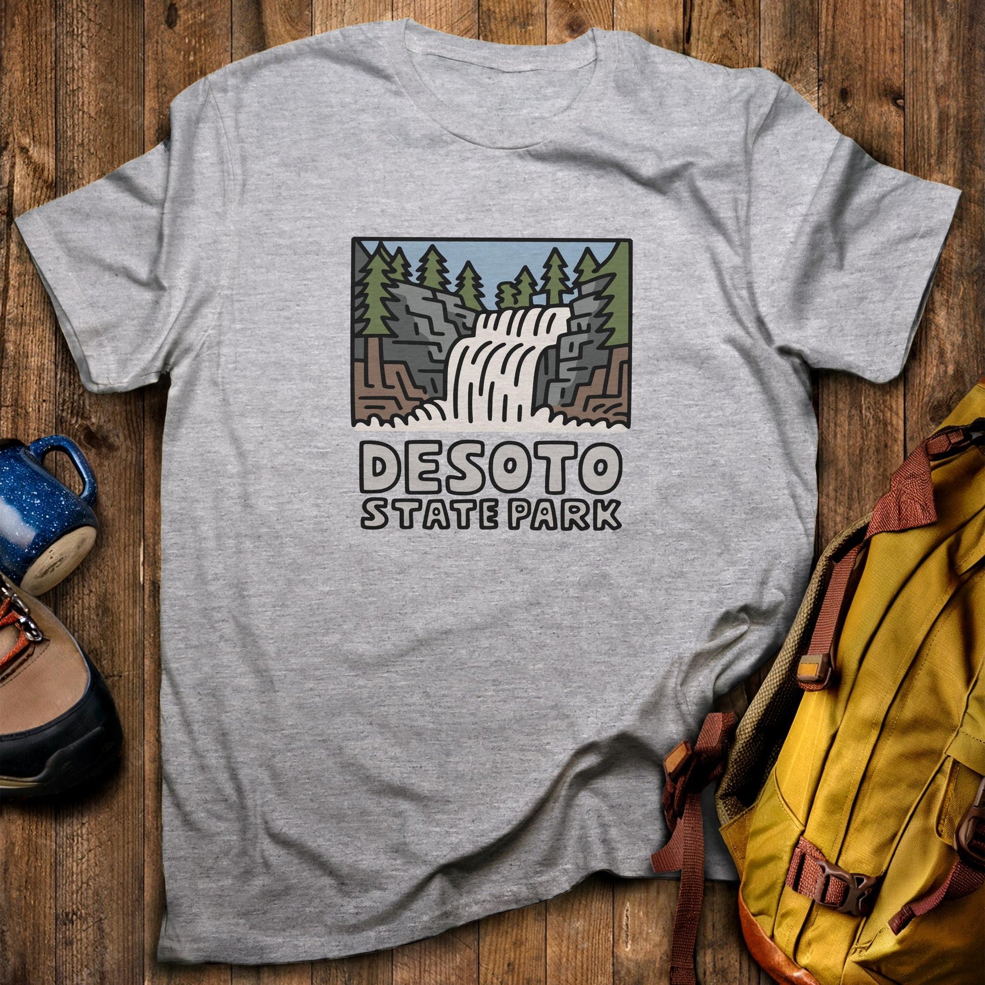 Desoto State Park T-Shirt Sport Grey Adventure and Outdoors Themed T-Shirt