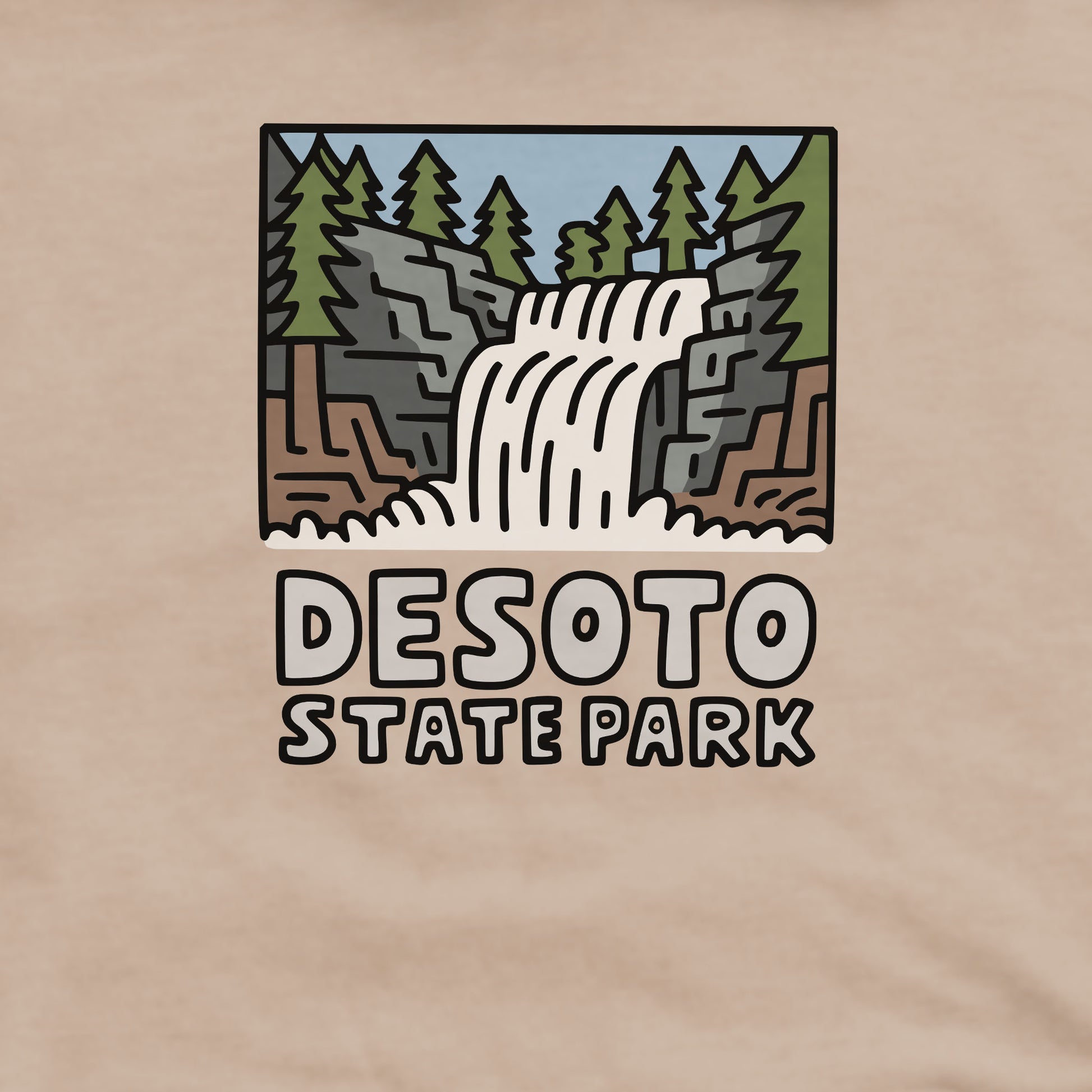 DeSoto State Park Crewneck Sweatshirt Adventure and Outdoors Themed Sweatshirt