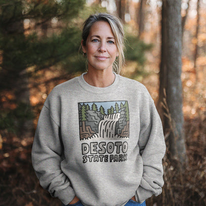 DeSoto State Park Crewneck Sweatshirt Adventure and Outdoors Themed Sweatshirt