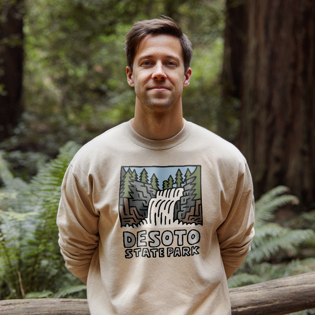 DeSoto State Park Crewneck Sweatshirt Adventure and Outdoors Themed Sweatshirt