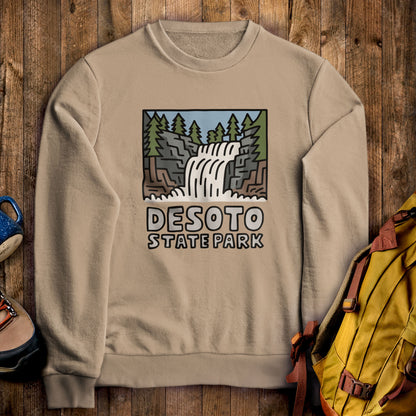 DeSoto State Park Crewneck Sweatshirt Sand Adventure and Outdoors Themed Sweatshirt