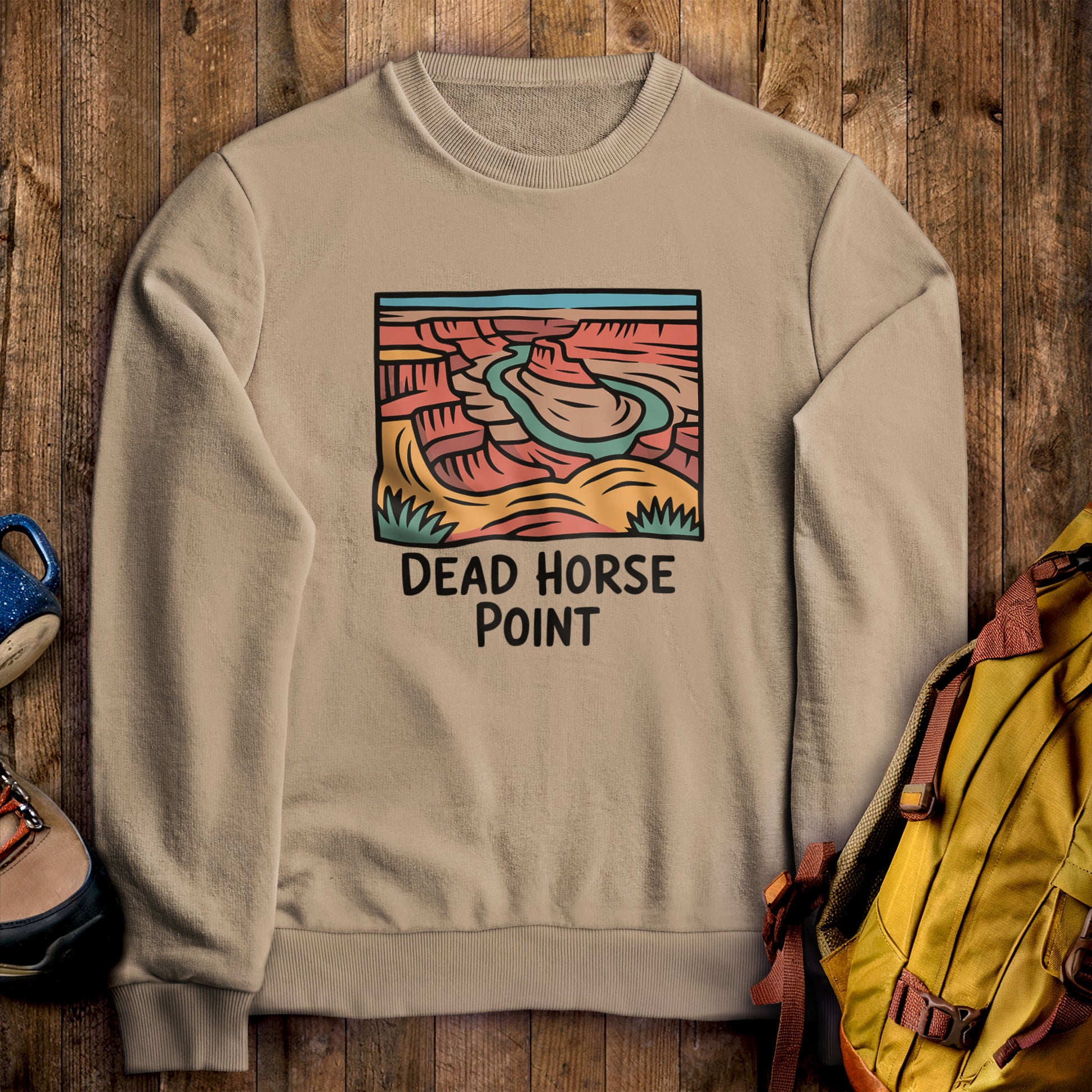 Dead Horse Point State Park Crewneck Sweatshirt Sand Adventure and Outdoors Themed Sweatshirt