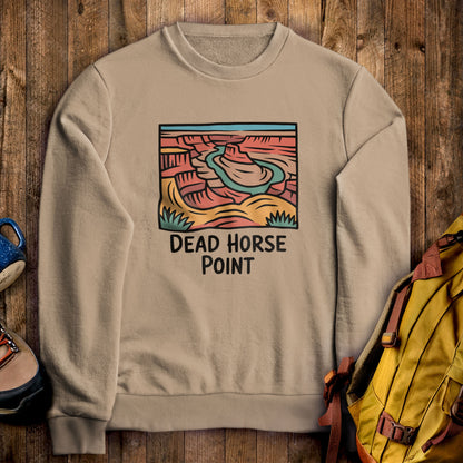 Dead Horse Point State Park Crewneck Sweatshirt Sand Adventure and Outdoors Themed Sweatshirt