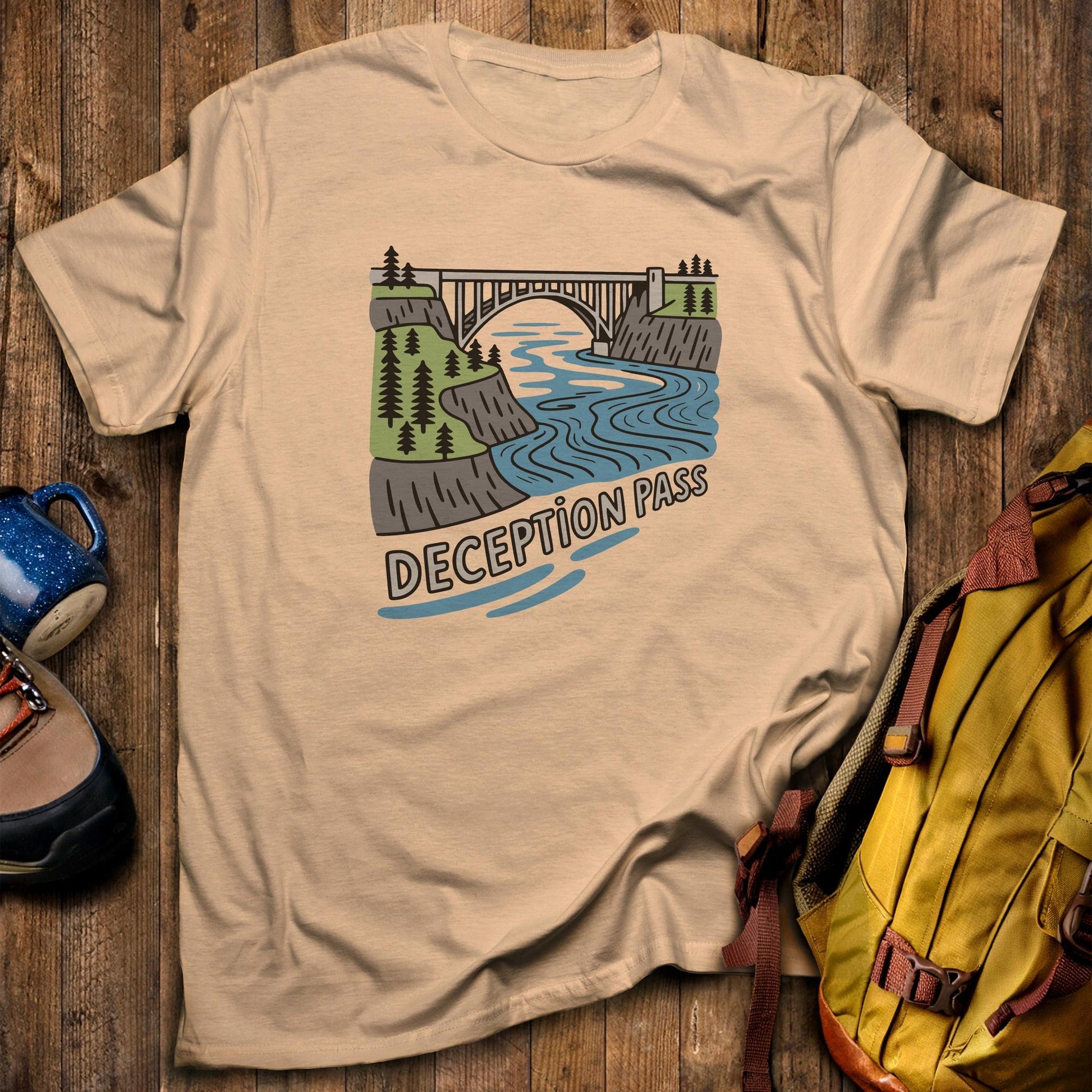 Deception Pass State Park T-Shirt Sand Adventure and Outdoors Themed T-Shirt