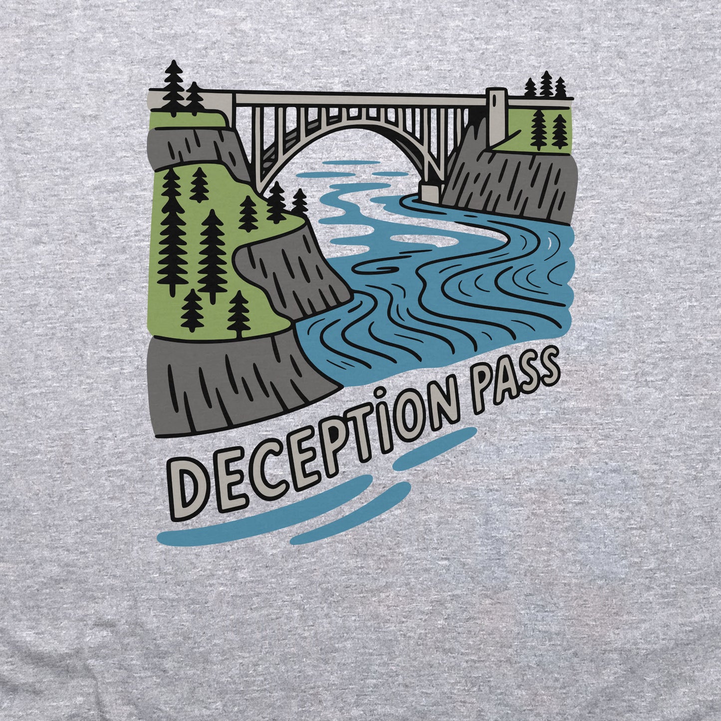 Deception Pass State Park Crewneck Sweatshirt Adventure and Outdoors Themed Sweatshirt