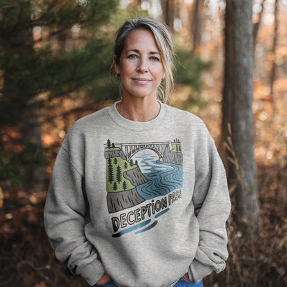 Deception Pass State Park Crewneck Sweatshirt Adventure and Outdoors Themed Sweatshirt