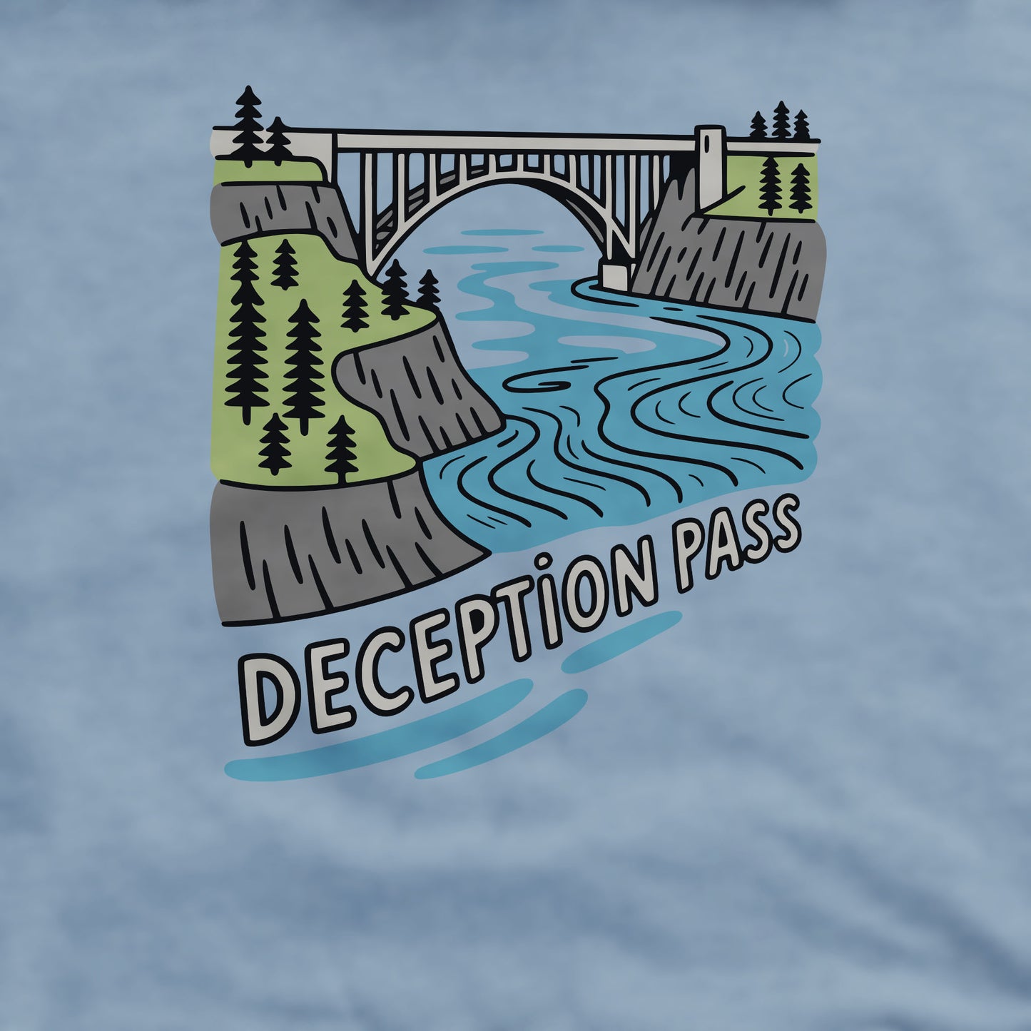 Deception Pass State Park Crewneck Sweatshirt Adventure and Outdoors Themed Sweatshirt