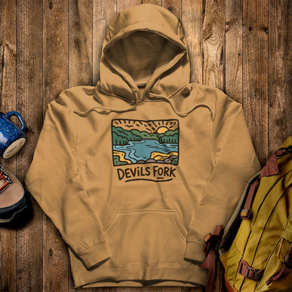 Devil’s Fork State Park Hoodie Mustard Adventure and Outdoors Themed Hoodie