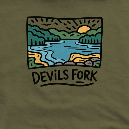 Devil’s Fork State Park Crewneck Sweatshirt Adventure and Outdoors Themed Sweatshirt