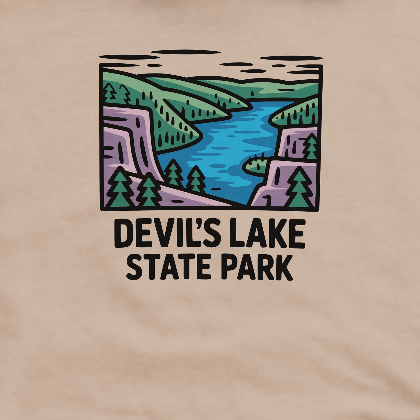 Devil’s Lake State Park Crewneck Sweatshirt Adventure and Outdoors Themed Sweatshirt